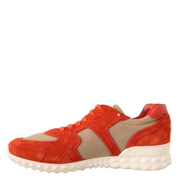 Valentino Multicolor Low Top Suede Casual Lace Up Sneakers Shoes - Picture 2 of 4